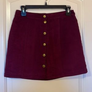 Maroon/Purple Suede Old Navy Skirt